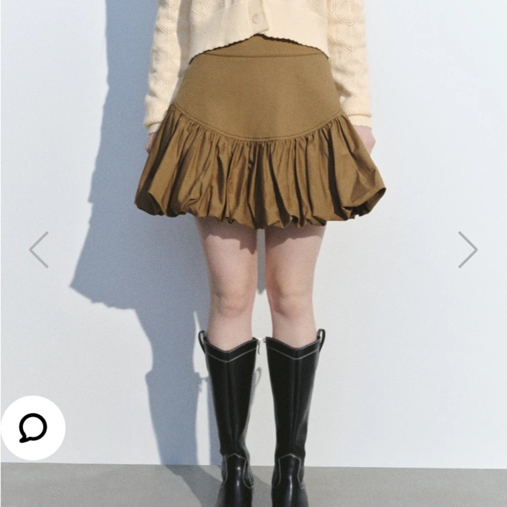 URBAN REVIVO ELASTIC WAIST MINI A-LINE SKIRT